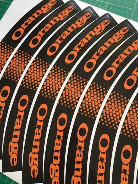 Orange 2018 Race Style Rim Decal