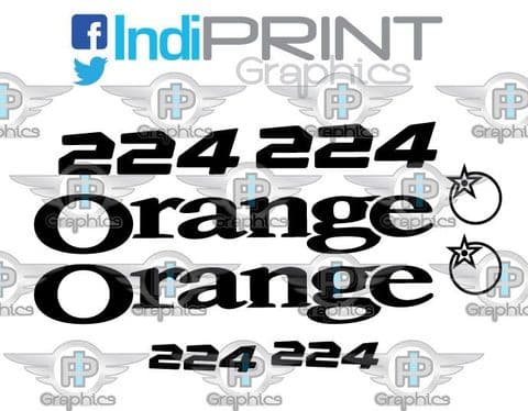 Orange 222, 223 Or 224 Decal Set