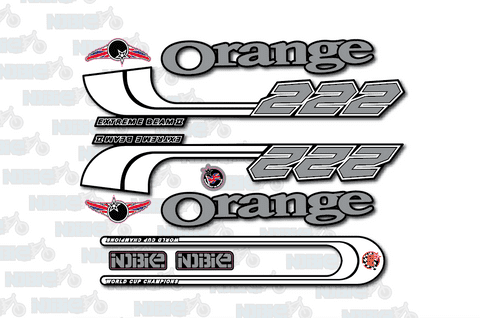 Orange 222 Replacement Frame Graphics