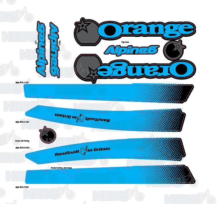 Orange Alpine 6/Pro Frame Graphics