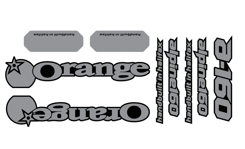 Orange Alpine A 160 Factory Frame Graphics