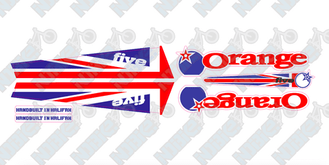 Orange Five Union Jack Custom Decal Kit