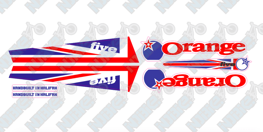 Orange Five Union Jack Custom Decal Kit