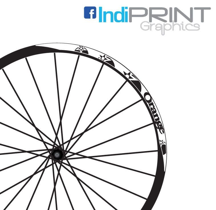 Orange Large Logos Rim Decal
