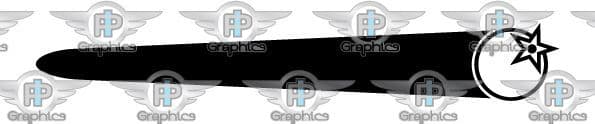 Orange MTB Top Tube Decal