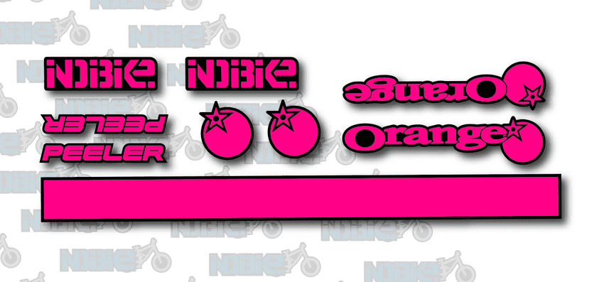 Orange Peeler Balance Bike Frame Graphics
