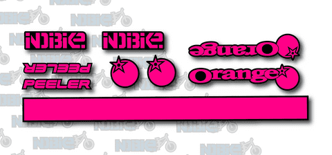 Orange Peeler Balance Bike Frame Graphics