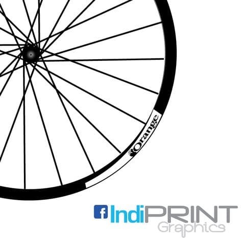 Orange Race Style Rim Decal