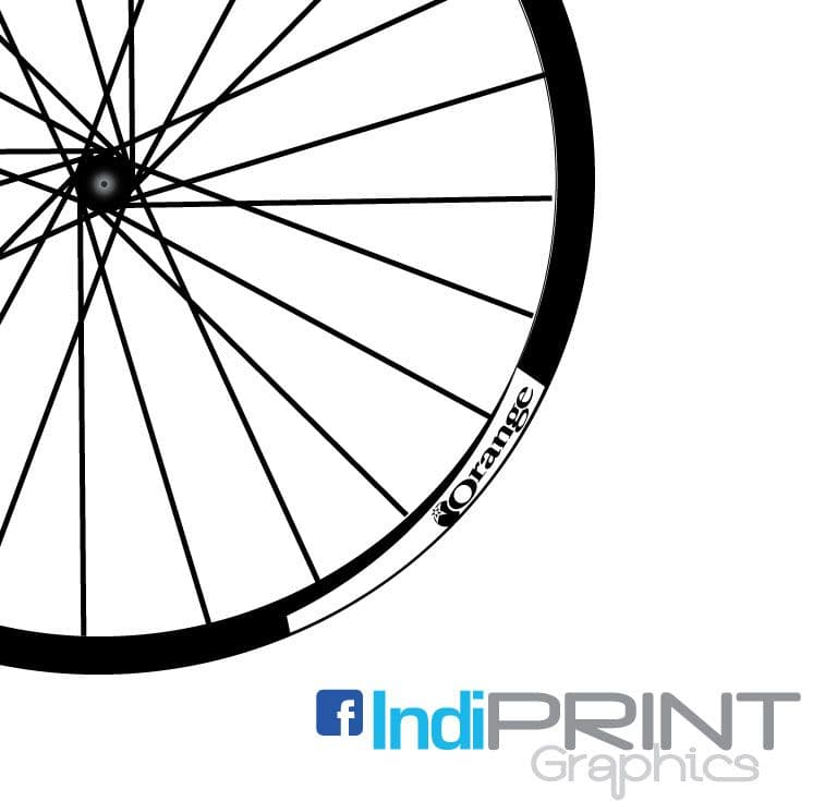 Orange Race Style Rim Decal