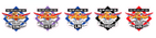 Orange Series Foil Frame Badges