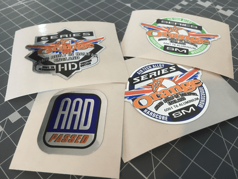 Orange Series Foil Frame Badges
