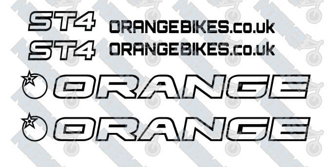 Orange ST4 Decal Set