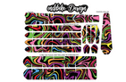 Paint Swirls Multicolour  Pattern Bike Tattoo Kit