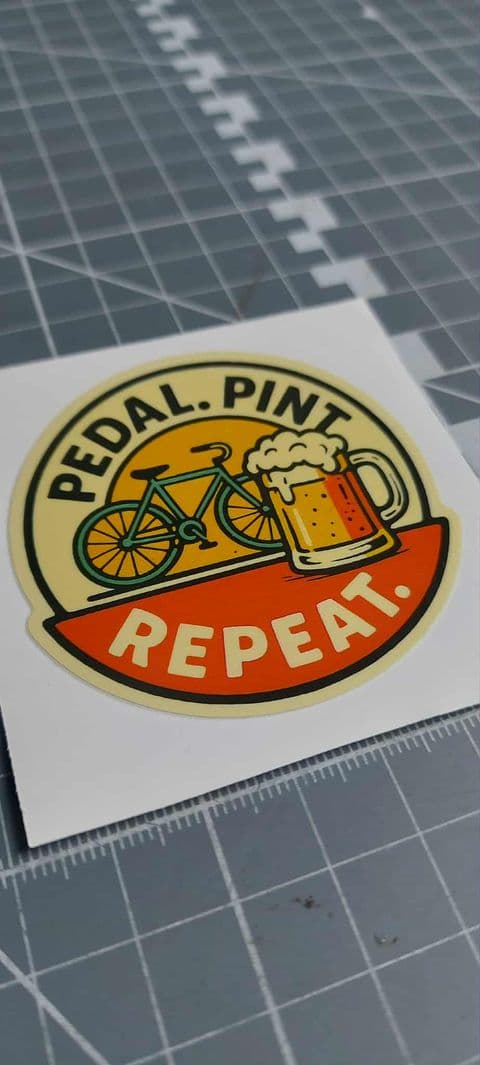 Pedal Pint Repeat Sticker