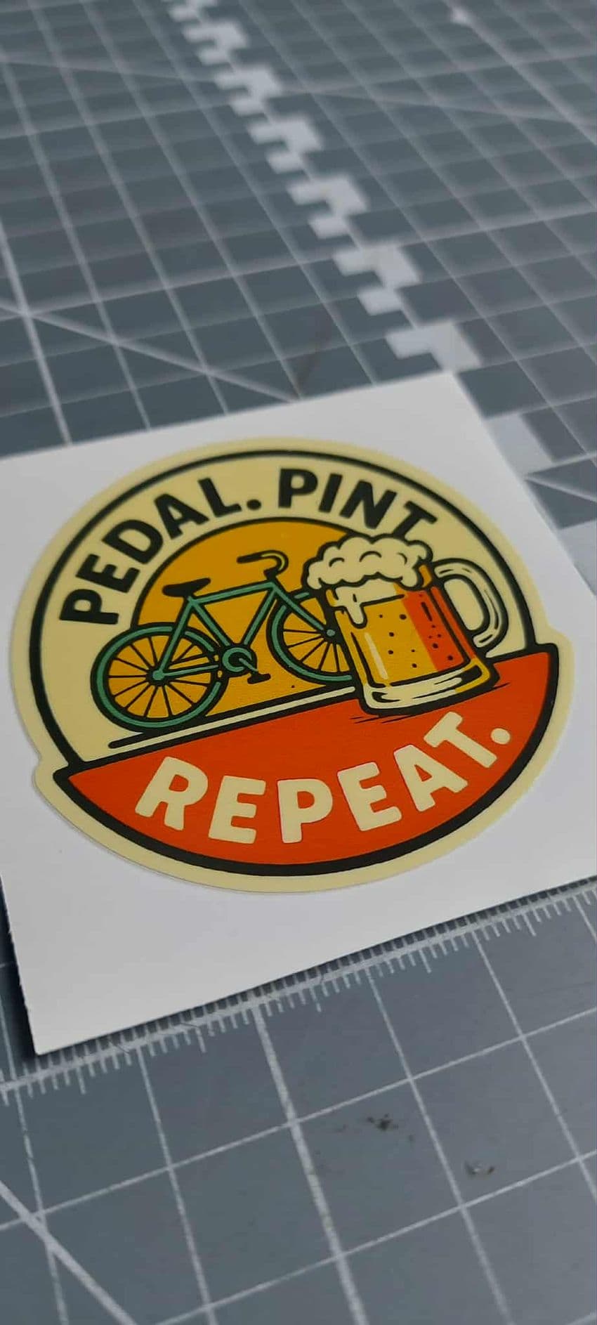 Pedal Pint Repeat Sticker