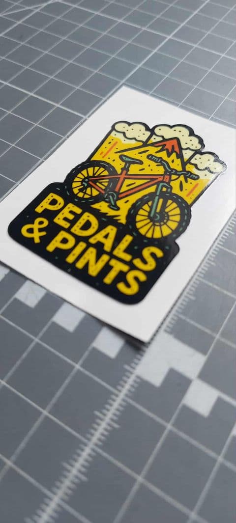 Pedals And Pints Sticker