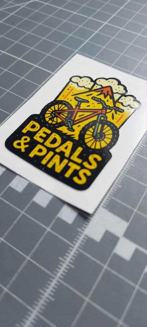Pedals And Pints Sticker