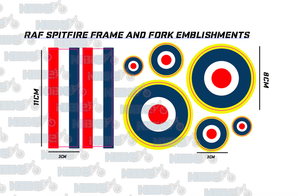 RAF Bomber/Spitfire Frame Fork Embellishments