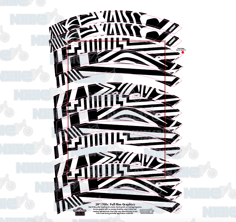 Red Bull Dazzle Camouflage  Full Rim Graphics