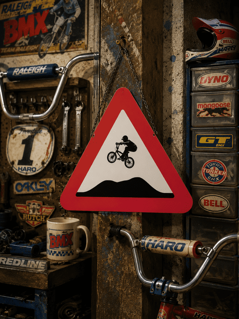Retro BMX Gap Rider Sign