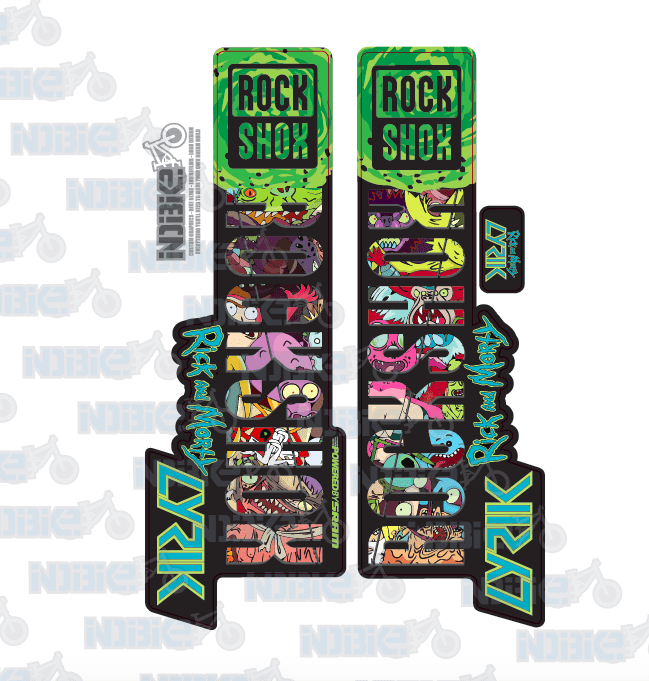 Rock Shox 2018-19 Rick & Morty Fork Graphics