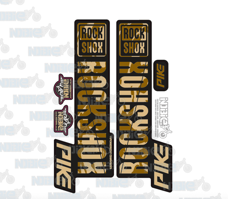 Rock Shox 2018 Desert Camouflage Fork Decals