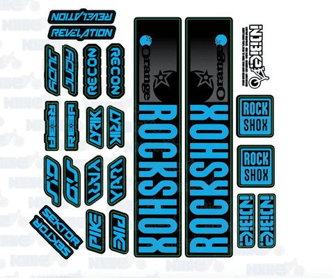 Rock Shox 2021 Orange MTB Themed Fork Graphcs