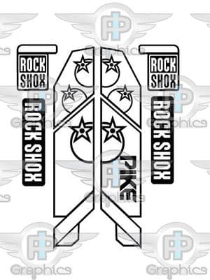 Rock Shox Pike 2014 (orange inlay) Decals