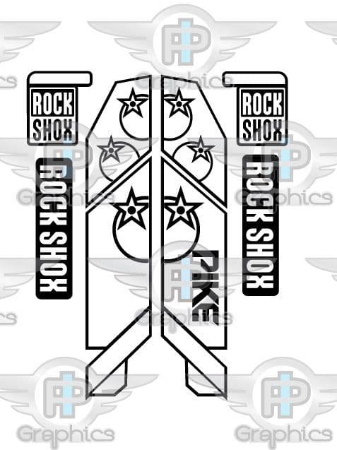 Rock Shox Pike 2014 (orange inlay) Decals