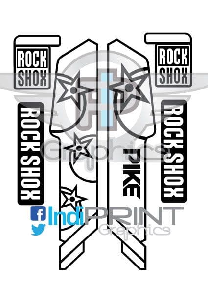 Rock Shox Pike 2015 (orange inlay) Decals