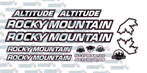Rocky Mountain Altitude Graphic Sticker Set
