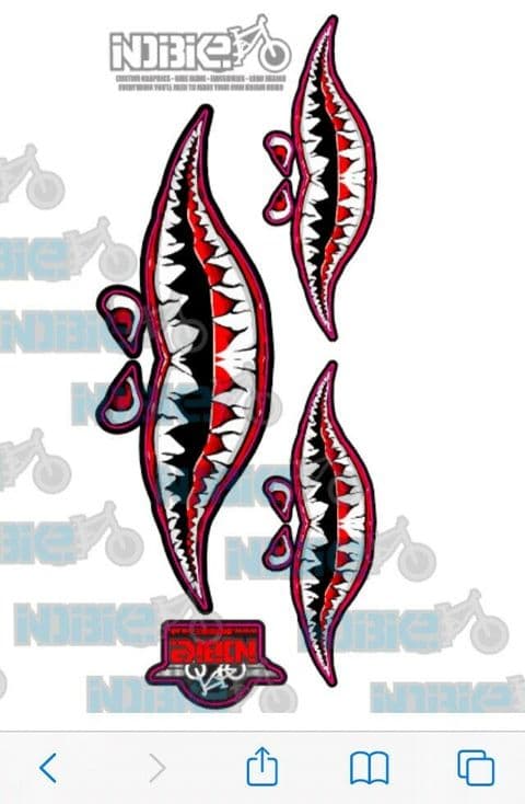 Shark Mouth Frame Stickers