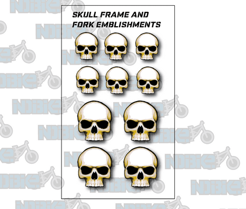 Skull Frame & Fork Embellishments Bike Stickers