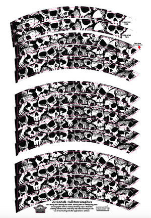 Skull Pattern CUSTOMISABLE Full Rim Graphics