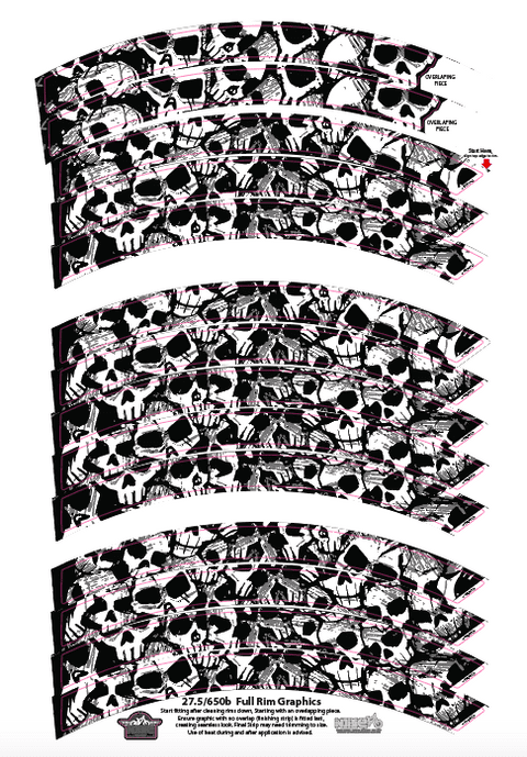 Skull Pattern CUSTOMISABLE Full Rim Graphics