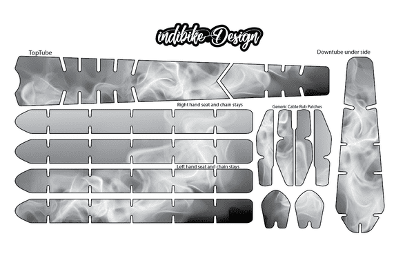Smoke Pattern Bike Tattoo Kit (clear)