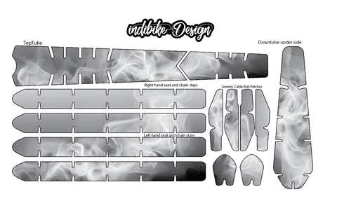 Smoke Pattern Bike Tattoo Kit (clear)