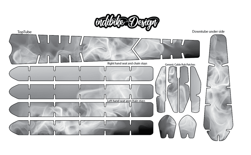 Viking Rune Pattern BikeTattoo Kit (clear) nordic bike wrap