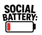 Social Battery Low  Bumper Sticker