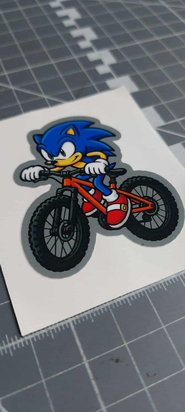Sonic On A Bike Sticker