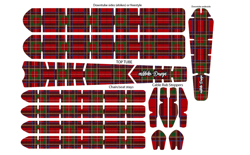 Stewart Red Tartan BikeTattoo Kit