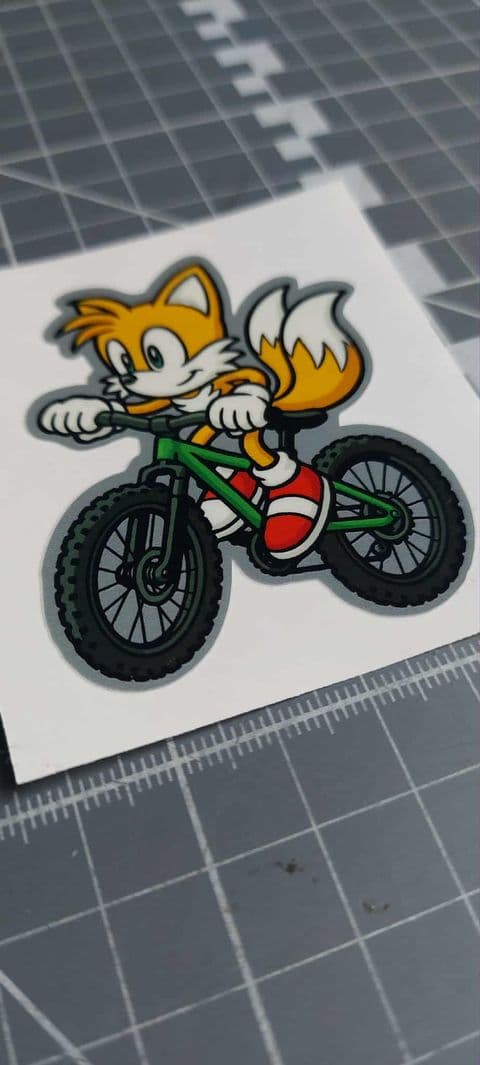 Tails On A Bike Sticker
