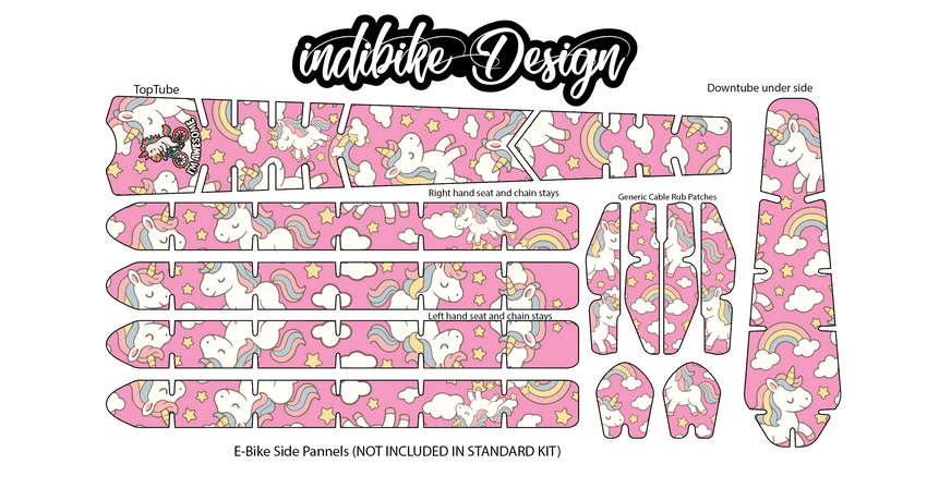 indibike Logo Pattern BikeTattoo Kit Protective Kit