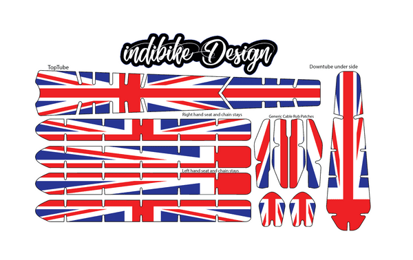 Union Jack Pattern Bike Tattoo Kit