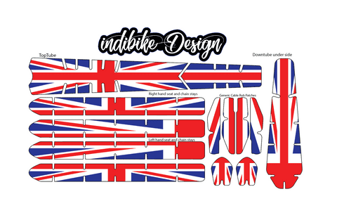 Union Jack Pattern Bike Tattoo Kit