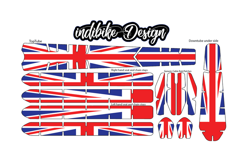 Union Jack Pattern Bike Tattoo Kit