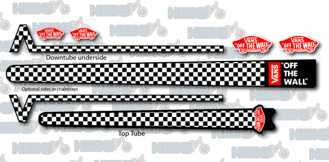 Vans Off The Wall Cheque Pattern Frame Fork Embellishments