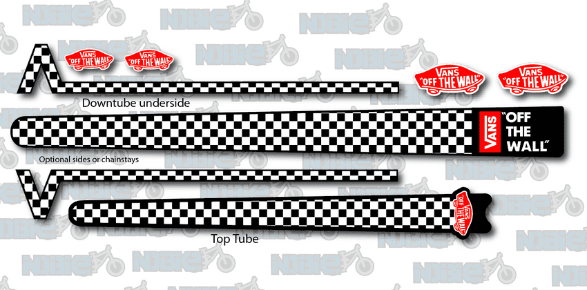 Vans Off The Wall Cheque Pattern Frame Fork Embellishments