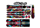 Vector Line Multicolour  Pattern Bike Tattoo Kit