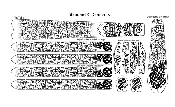 Viking Rune Pattern BikeTattoo Kit (clear)